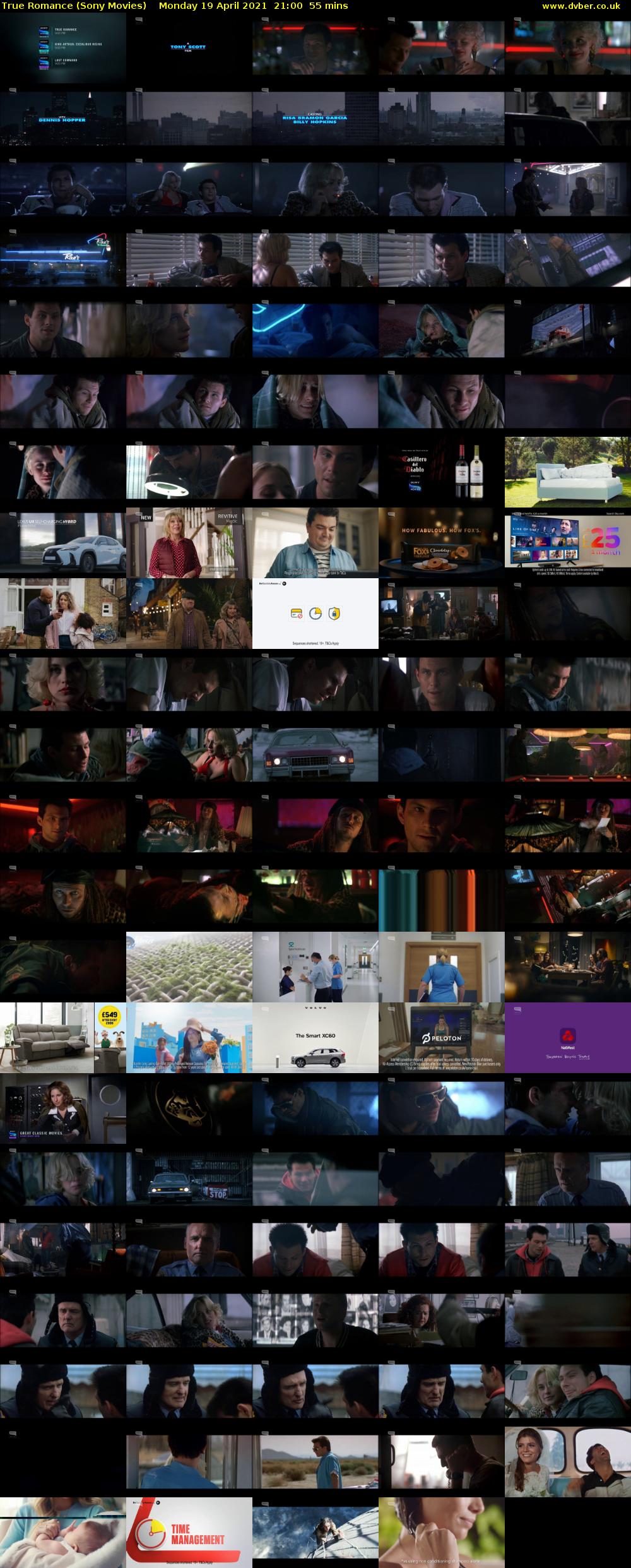 True Romance (Sony Movies) Monday 19 April 2021 21:00 - 21:55