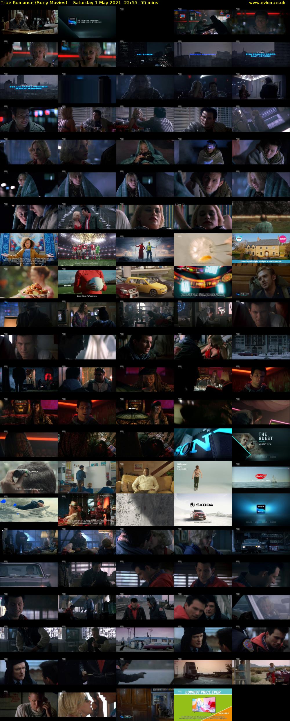 True Romance (Sony Movies) Saturday 1 May 2021 22:55 - 23:50