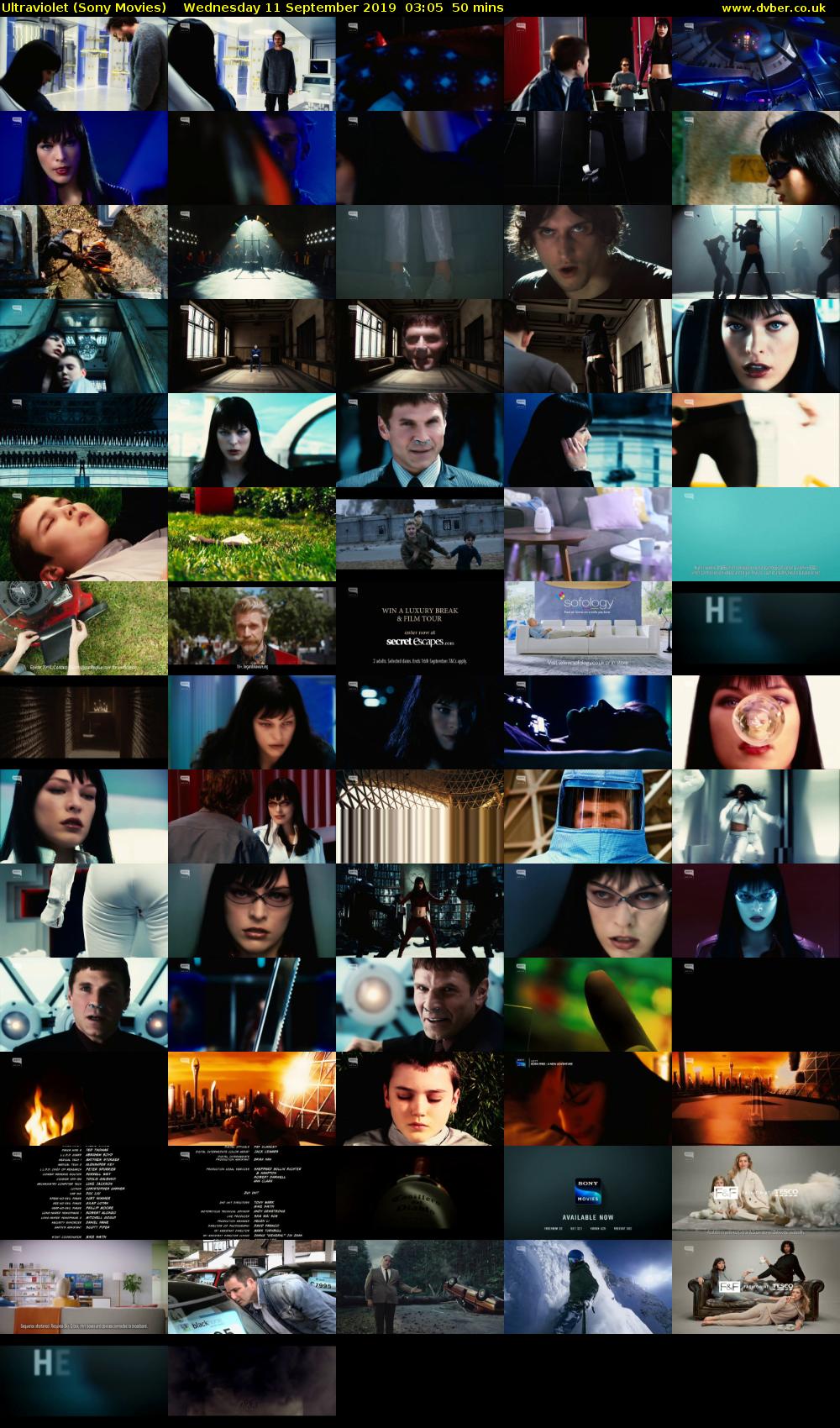 Ultraviolet (Sony Movies) Wednesday 11 September 2019 03:05 - 03:55