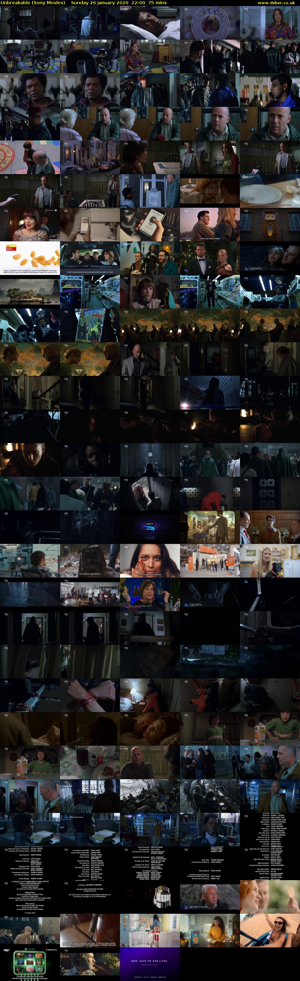Unbreakable (Sony Movies) Sunday 26 January 2020 22:00 - 23:15
