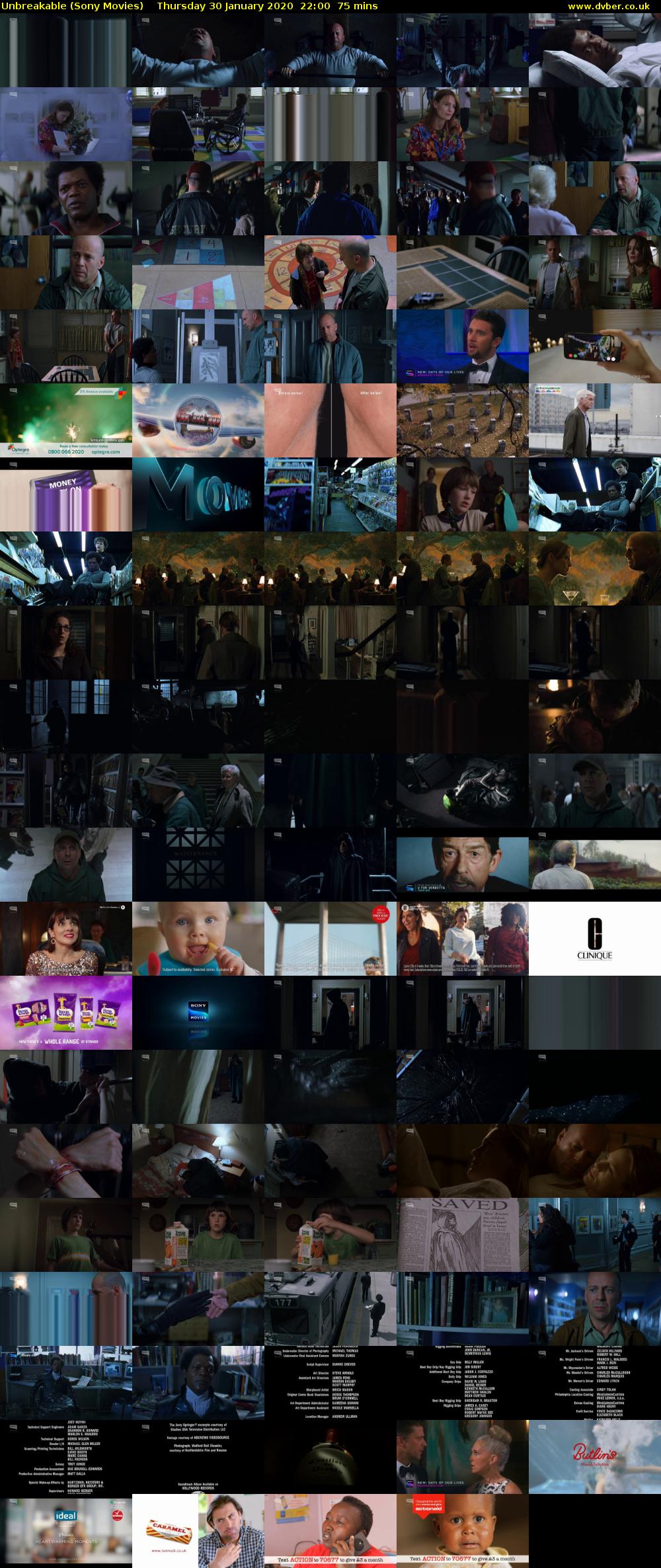 Unbreakable (Sony Movies) Thursday 30 January 2020 22:00 - 23:15