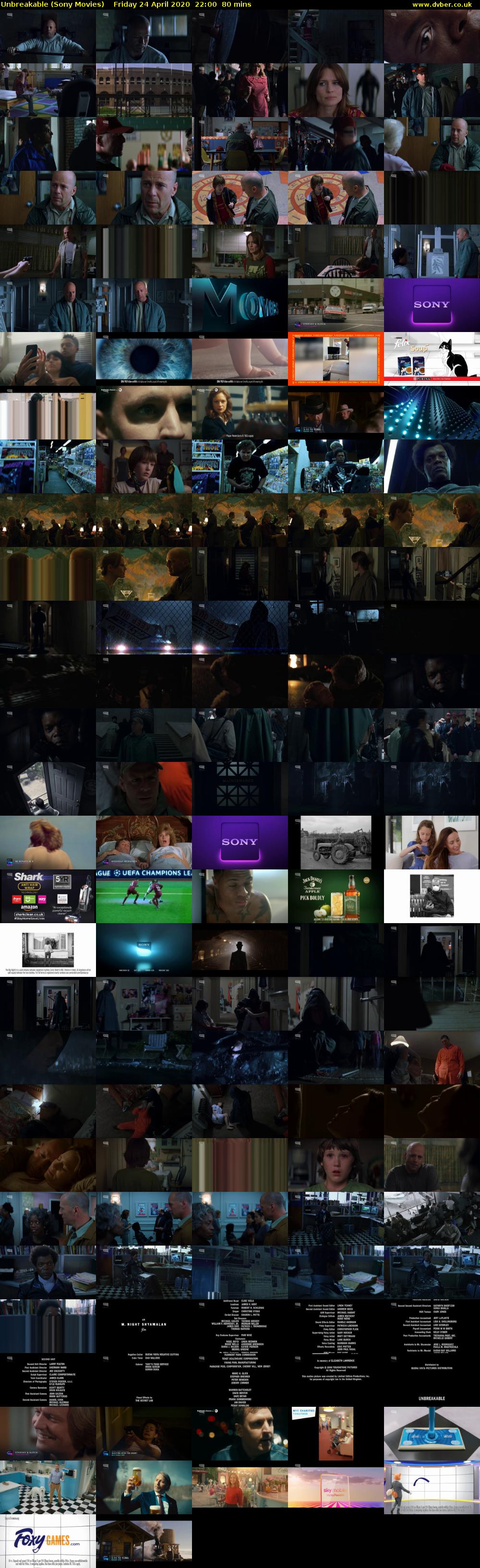 Unbreakable (Sony Movies) Friday 24 April 2020 22:00 - 23:20