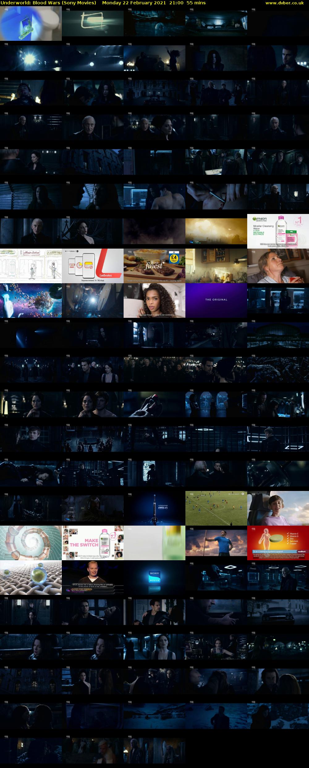 Underworld: Blood Wars (Sony Movies) Monday 22 February 2021 21:00 - 21:55