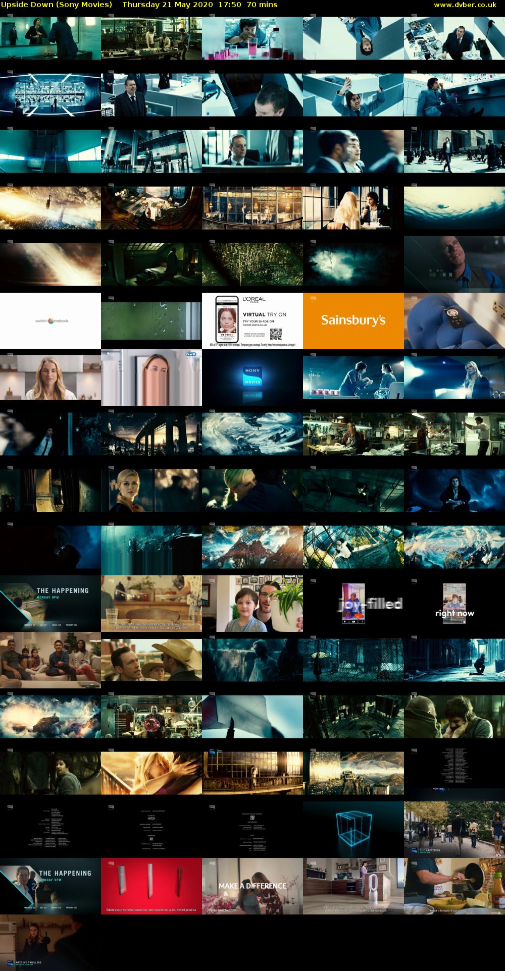 Upside Down (Sony Movies) Thursday 21 May 2020 17:50 - 19:00