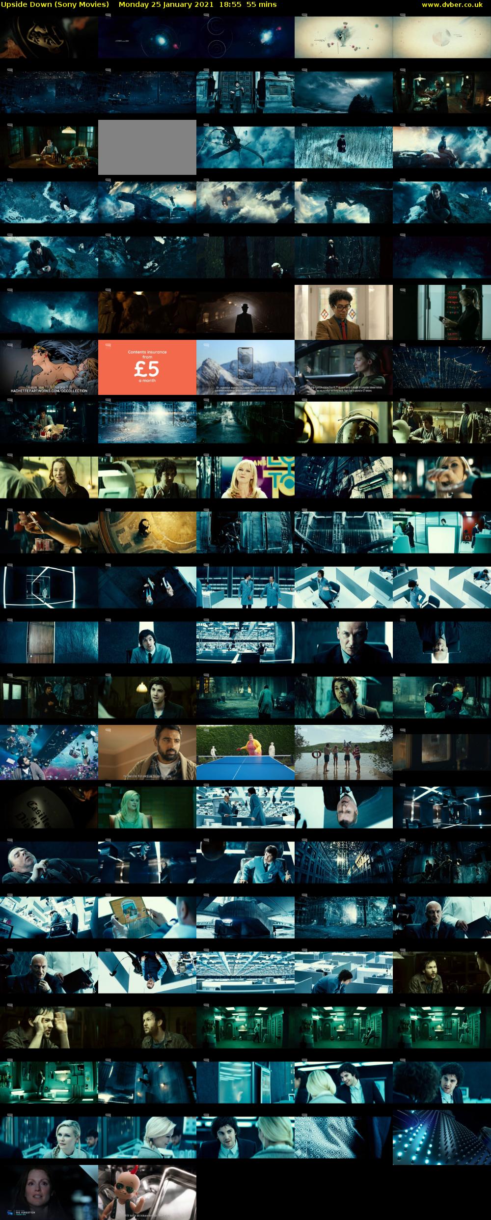 Upside Down (Sony Movies) Monday 25 January 2021 18:55 - 19:50
