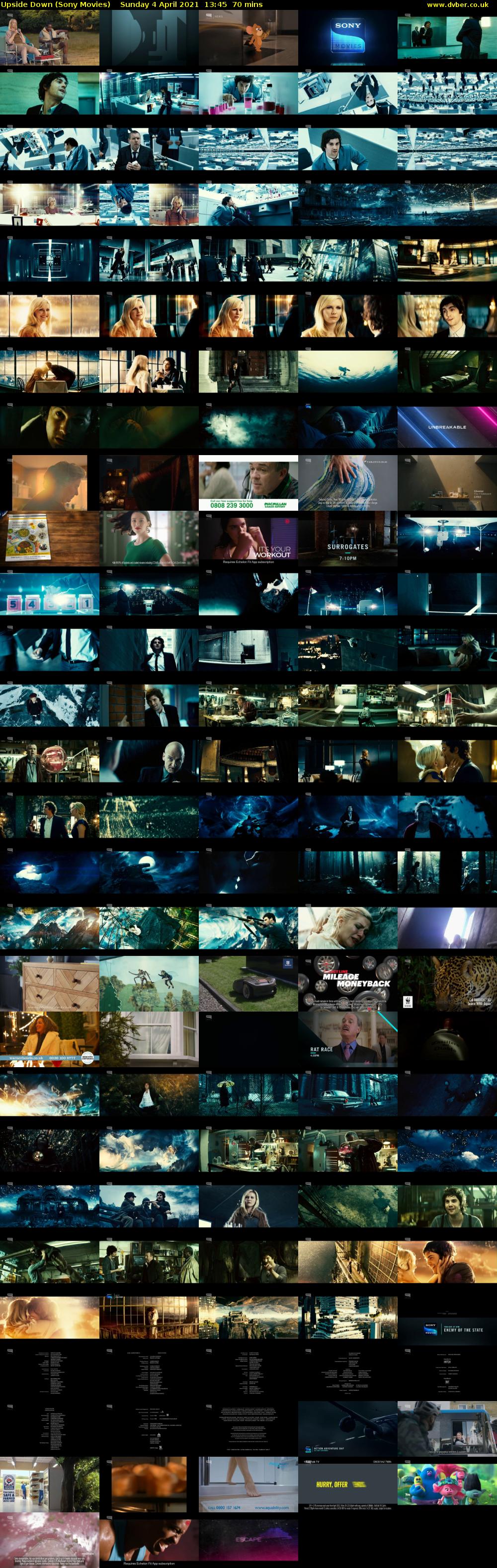 Upside Down (Sony Movies) Sunday 4 April 2021 13:45 - 14:55