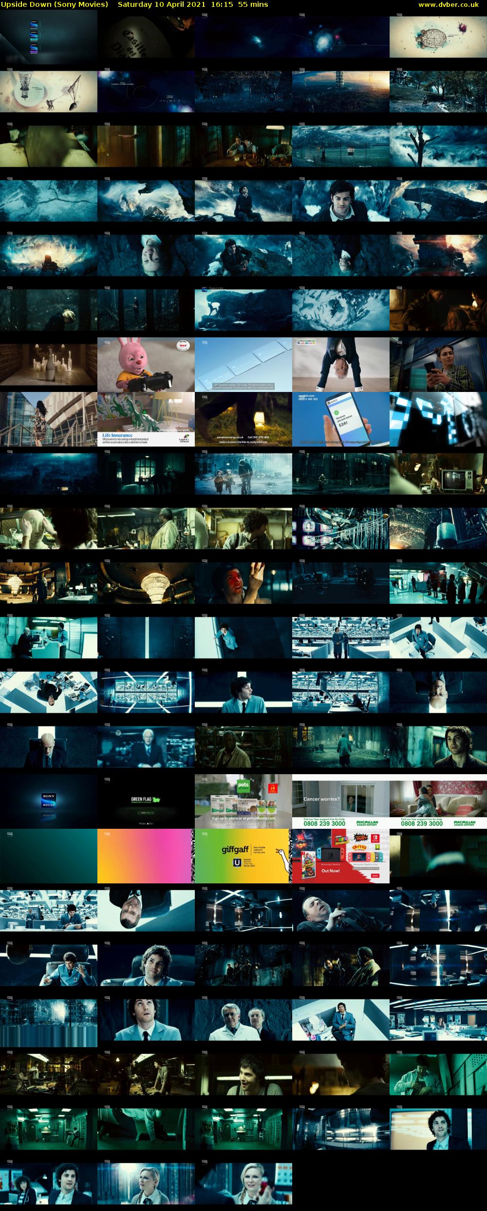 Upside Down (Sony Movies) Saturday 10 April 2021 16:15 - 17:10