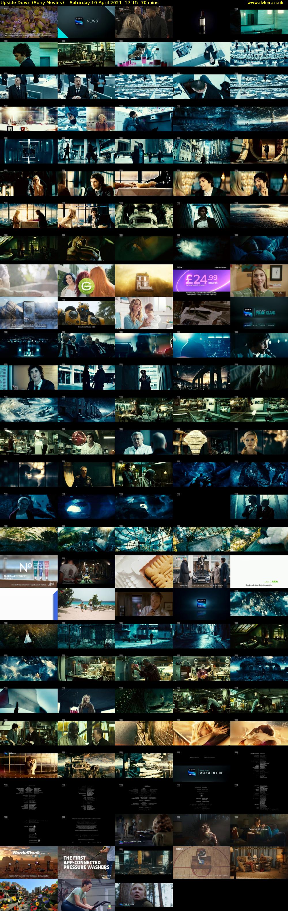 Upside Down (Sony Movies) Saturday 10 April 2021 17:15 - 18:25