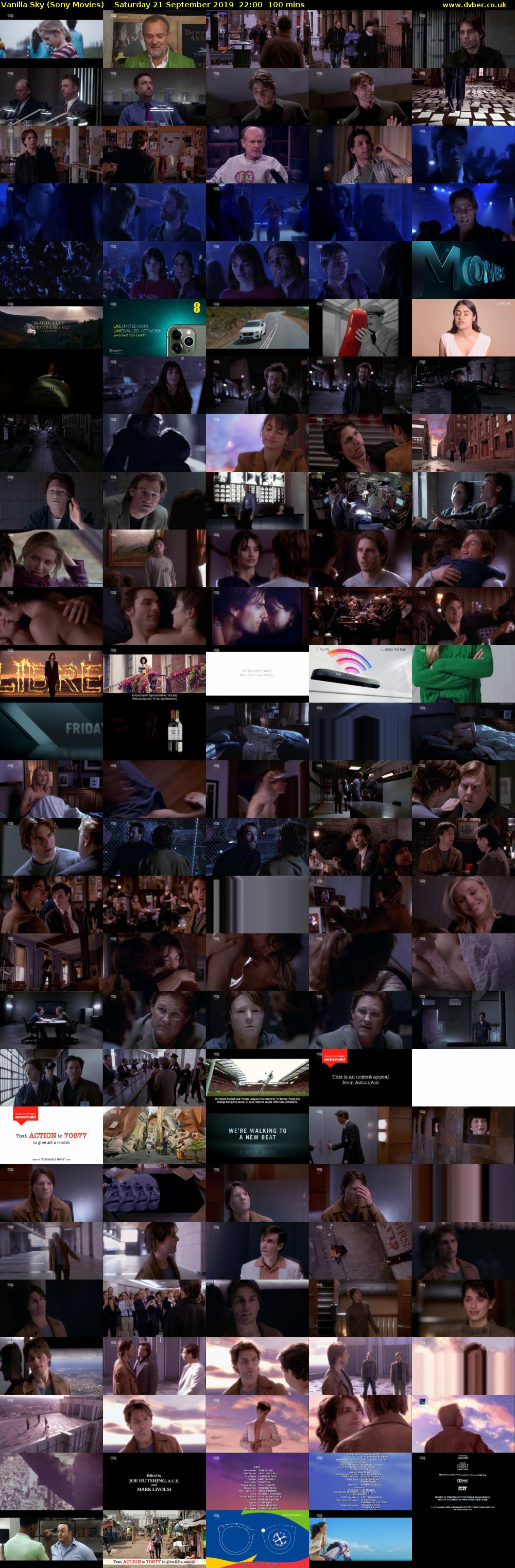 Vanilla Sky (Sony Movies) Saturday 21 September 2019 22:00 - 23:40