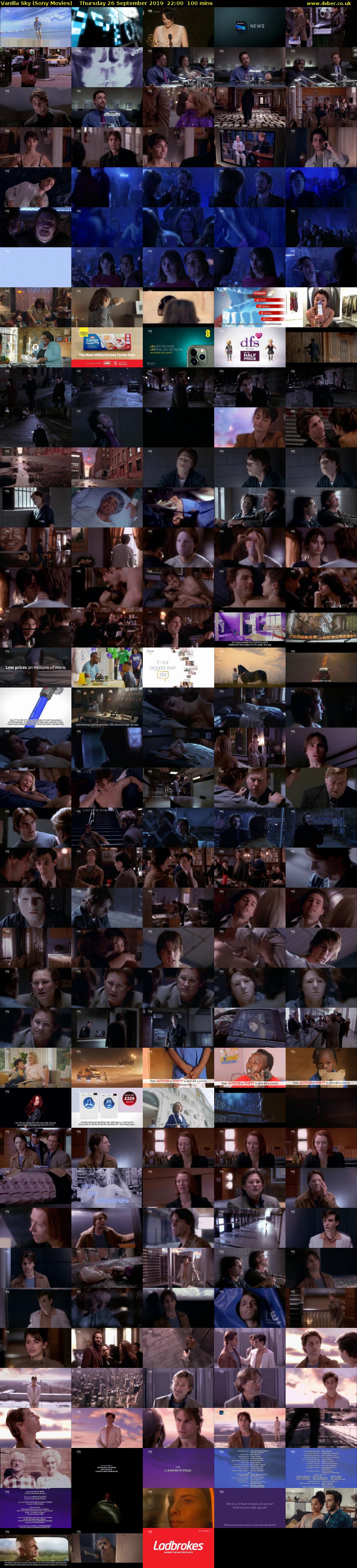 Vanilla Sky (Sony Movies) Thursday 26 September 2019 22:00 - 23:40