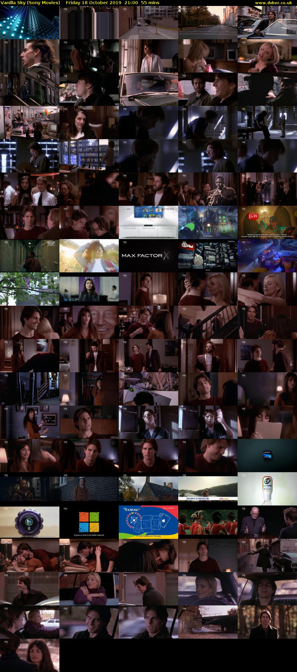 Vanilla Sky (Sony Movies) Friday 18 October 2019 21:00 - 21:55