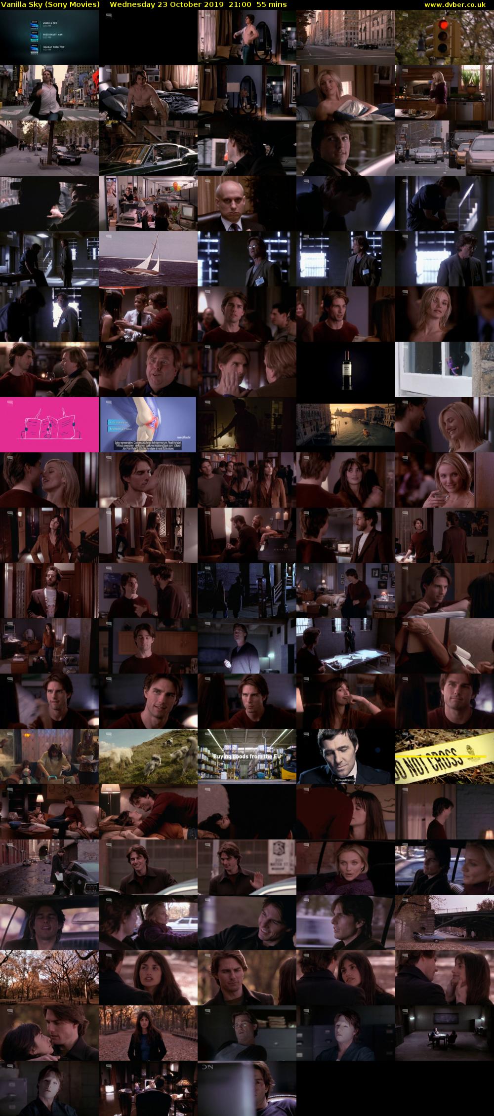 Vanilla Sky (Sony Movies) Wednesday 23 October 2019 21:00 - 21:55