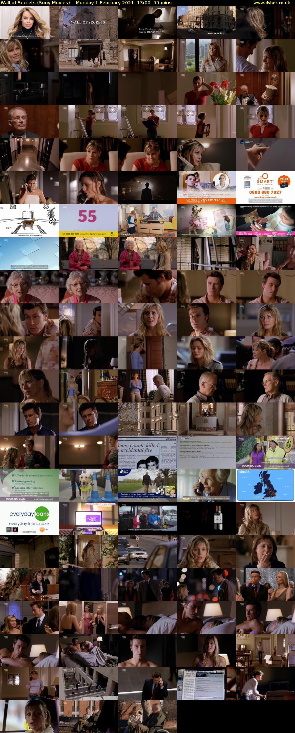 Wall of Secrets (Sony Movies) Monday 1 February 2021 13:00 - 13:55