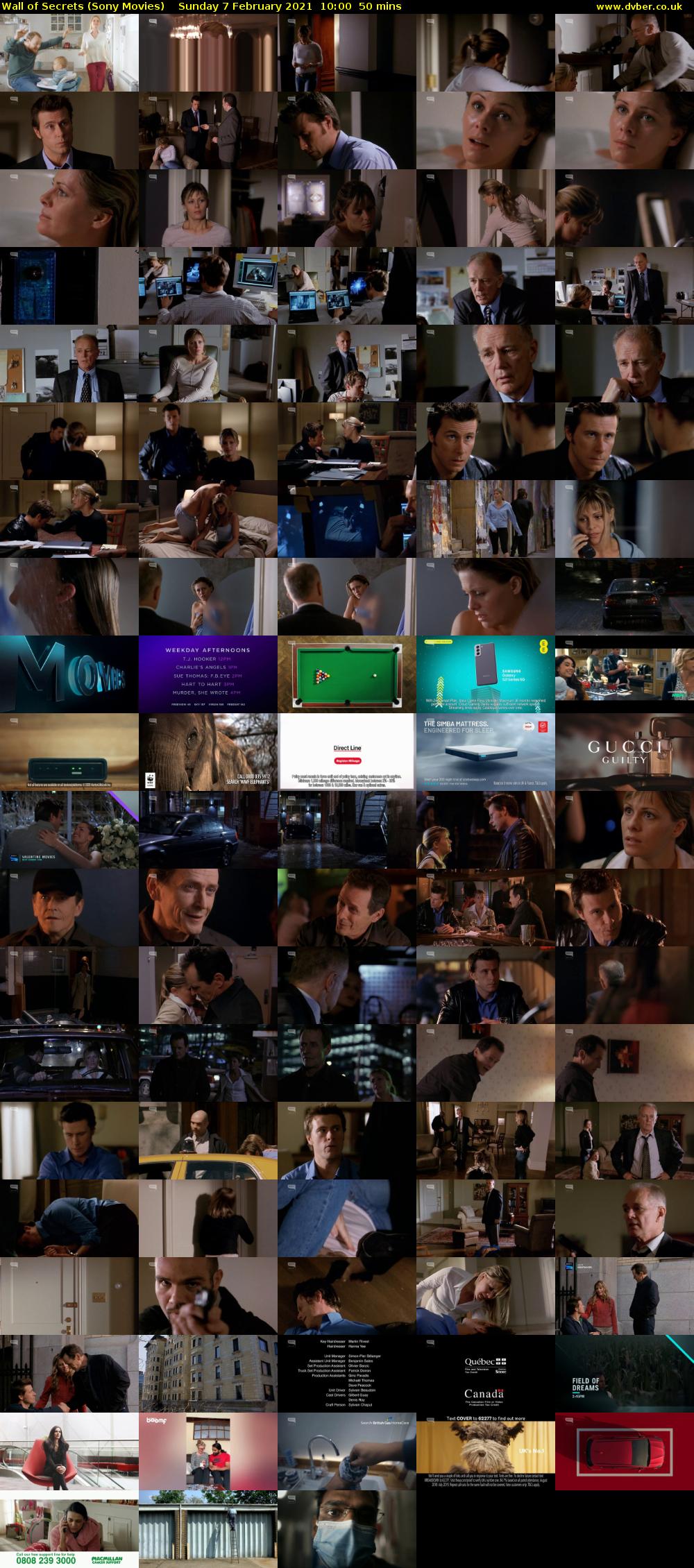 Wall of Secrets (Sony Movies) Sunday 7 February 2021 10:00 - 10:50