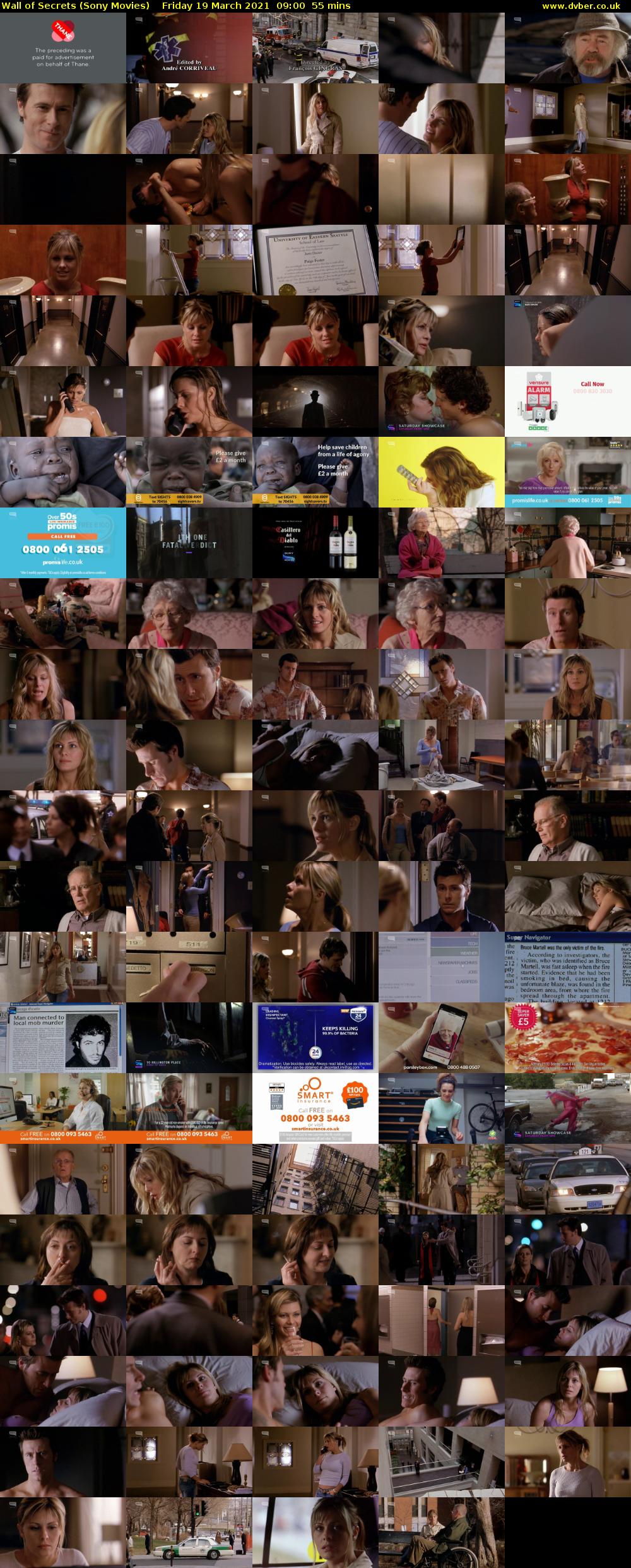 Wall of Secrets (Sony Movies) Friday 19 March 2021 09:00 - 09:55