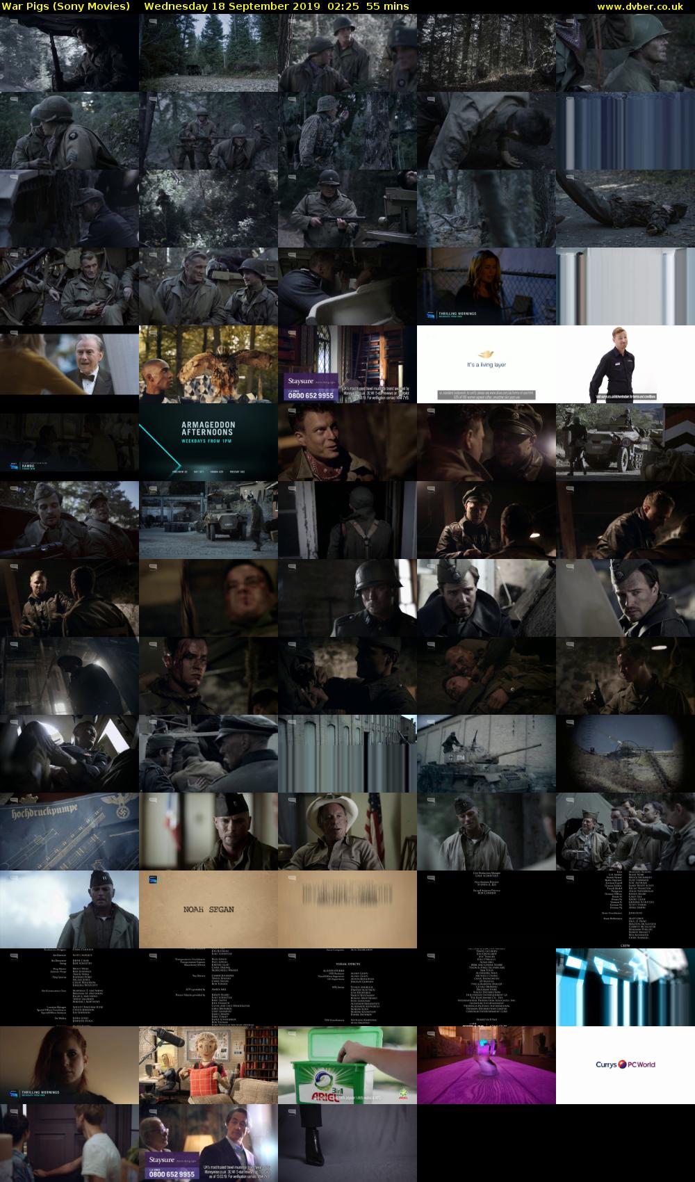 War Pigs (Sony Movies) Wednesday 18 September 2019 02:25 - 03:20