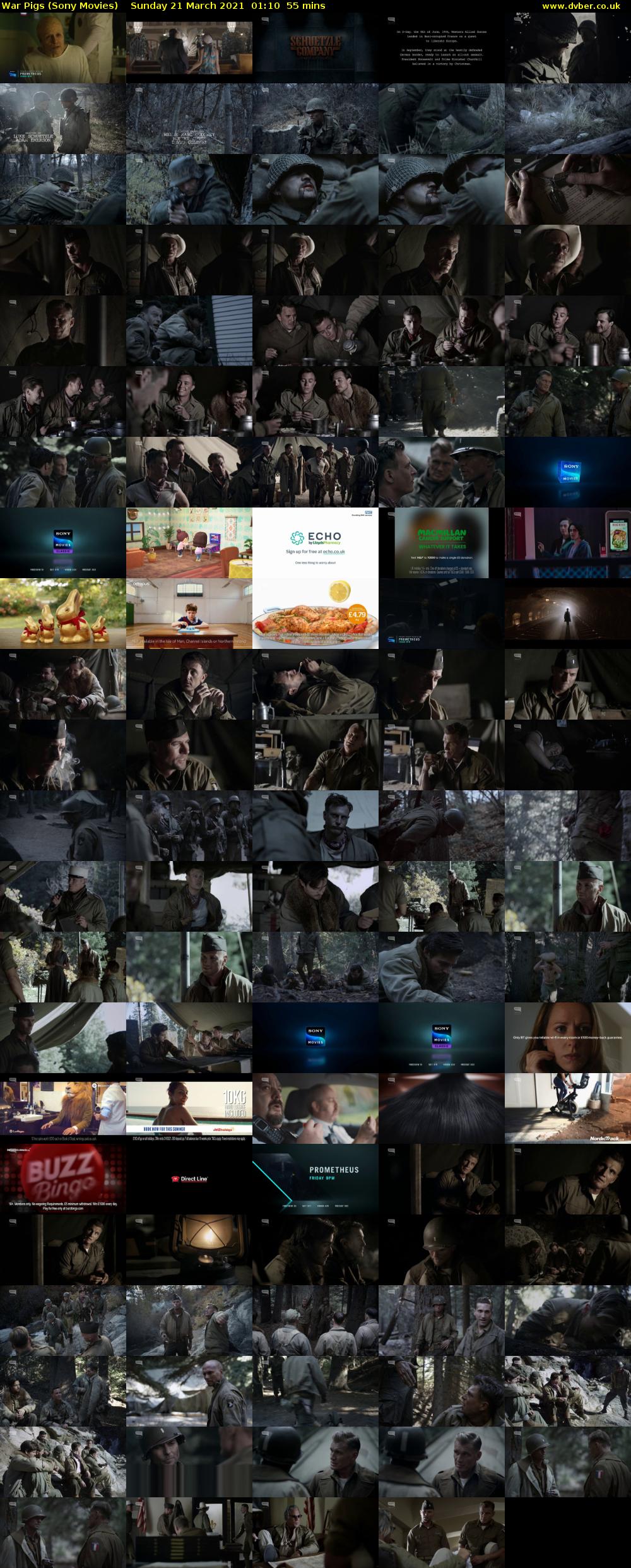 War Pigs (Sony Movies) Sunday 21 March 2021 01:10 - 02:05