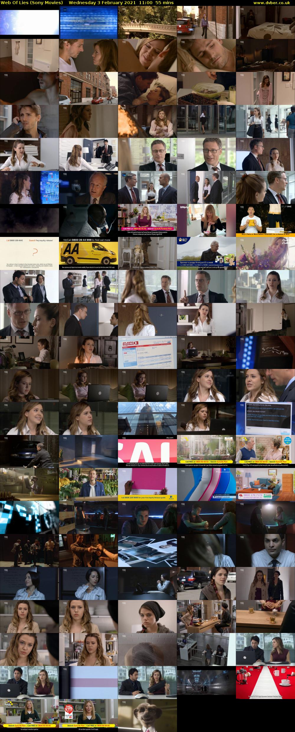 Web Of Lies (Sony Movies) Wednesday 3 February 2021 11:00 - 11:55