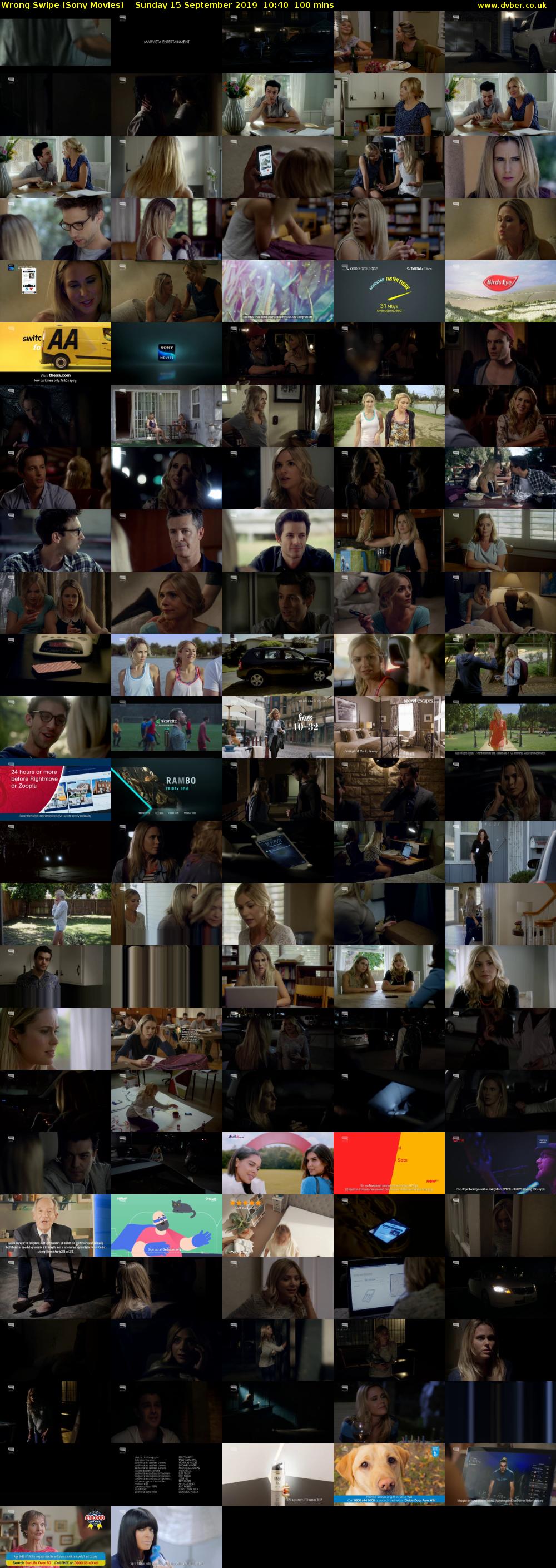 Wrong Swipe (Sony Movies) Sunday 15 September 2019 10:40 - 12:20