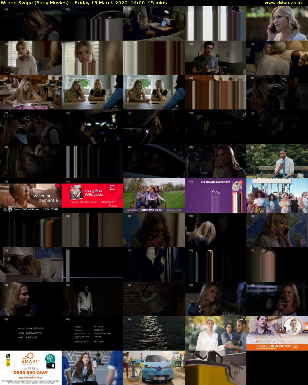 Wrong Swipe (Sony Movies) Friday 13 March 2020 14:00 - 14:45