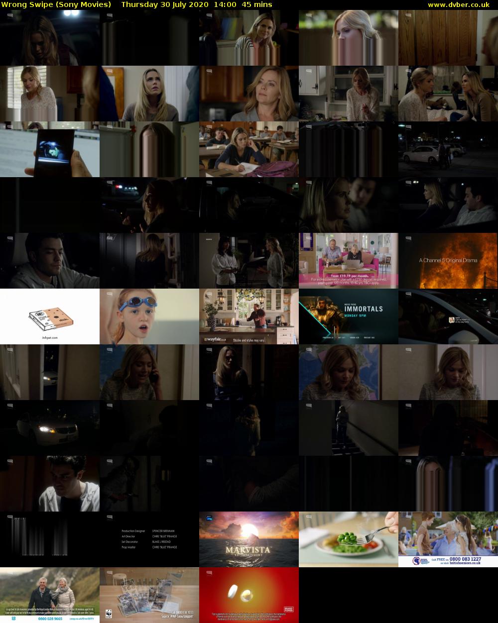 Wrong Swipe (Sony Movies) Thursday 30 July 2020 14:00 - 14:45