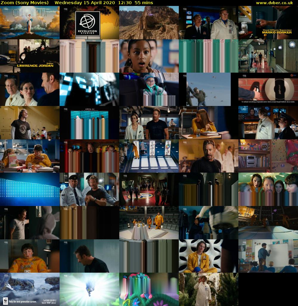 Zoom (Sony Movies) Wednesday 15 April 2020 12:30 - 13:25