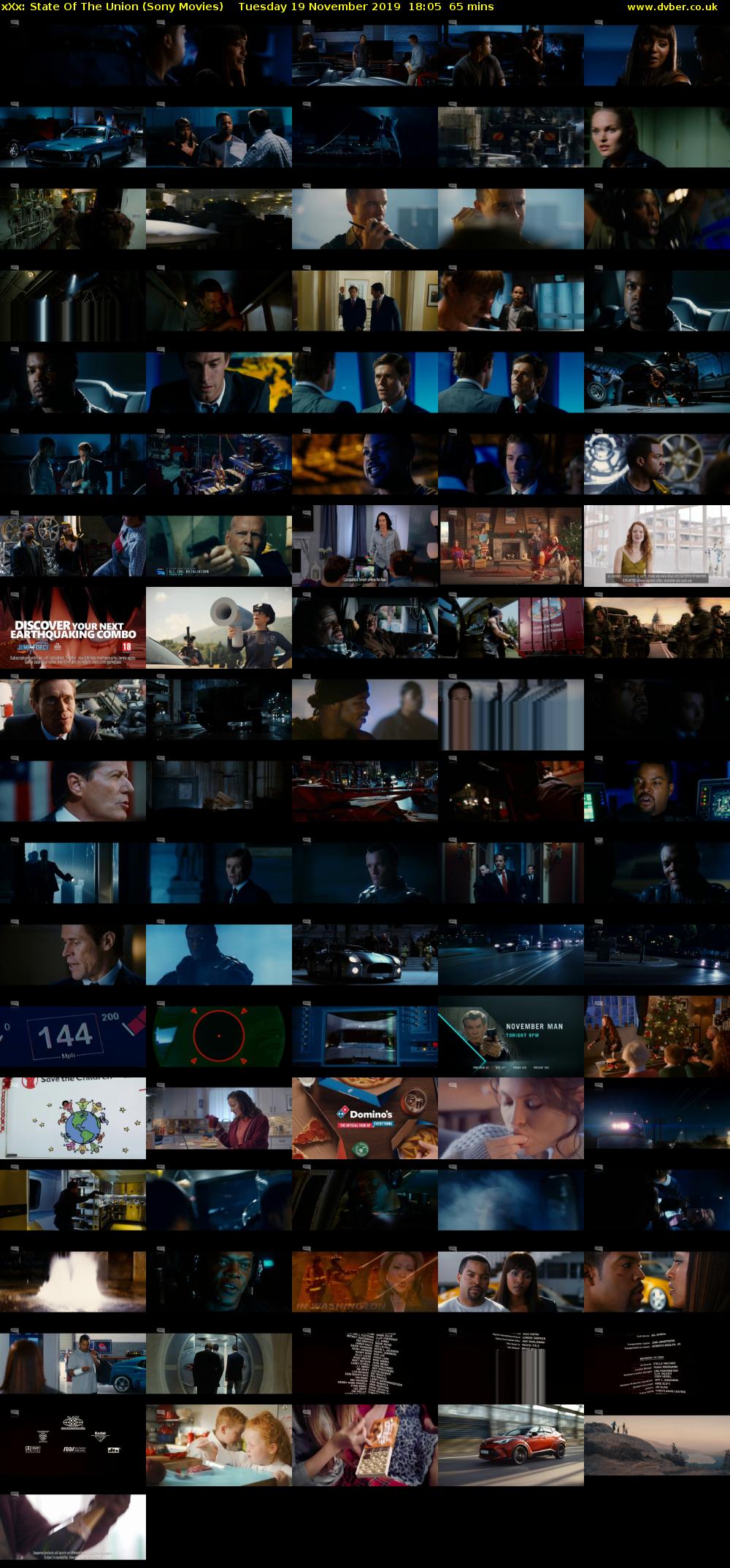 xXx: State Of The Union (Sony Movies) Tuesday 19 November 2019 18:05 - 19:10