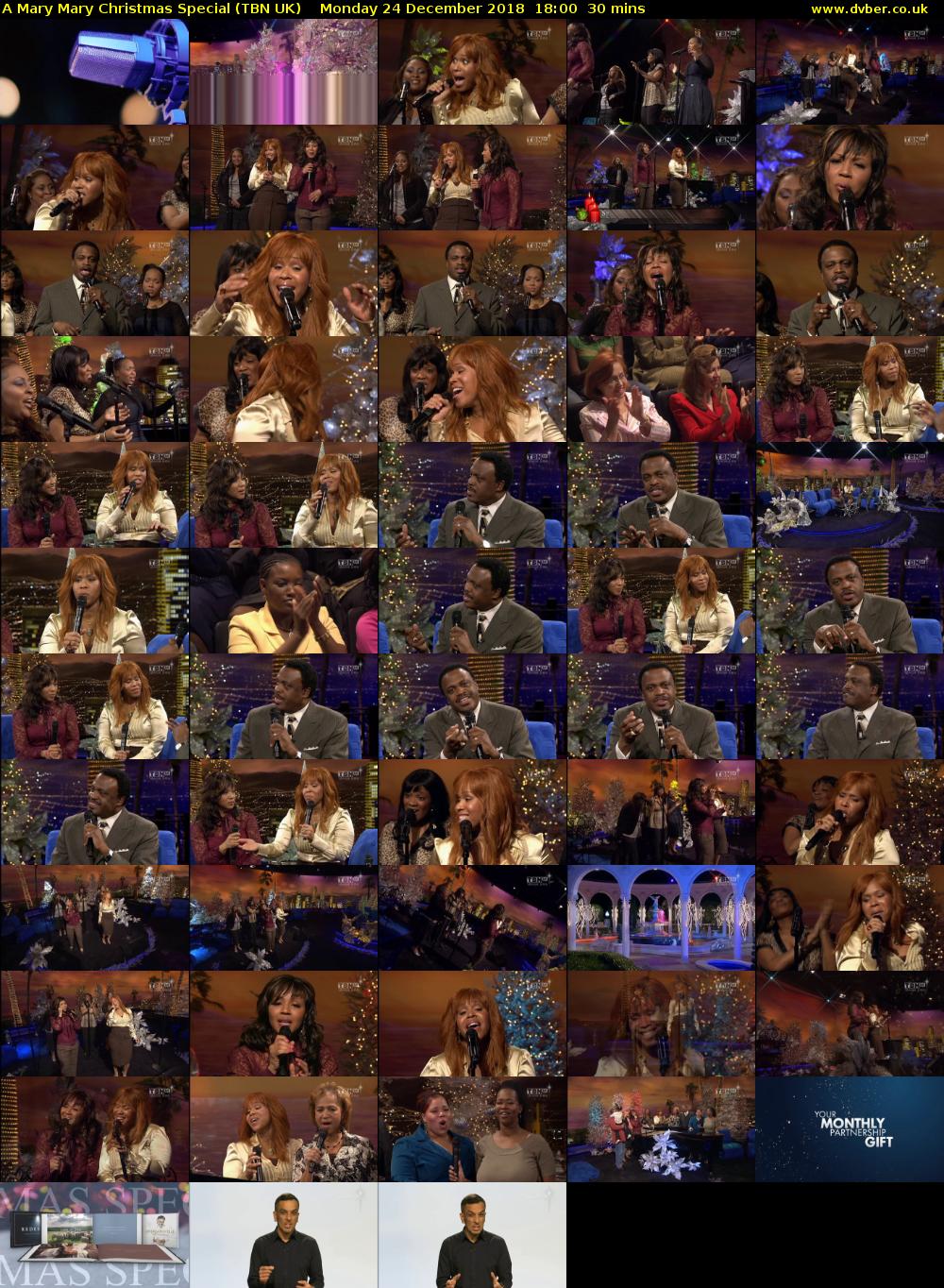 A Mary Mary Christmas Special (TBN UK) Monday 24 December 2018 18:00 - 18:30
