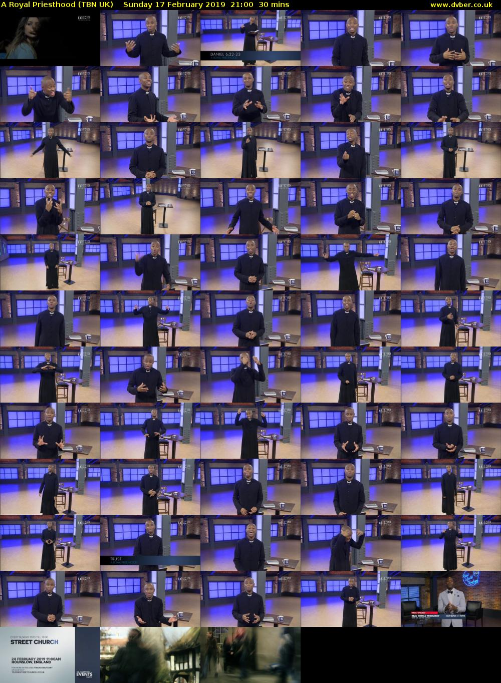 A Royal Priesthood (TBN UK) Sunday 17 February 2019 21:00 - 21:30