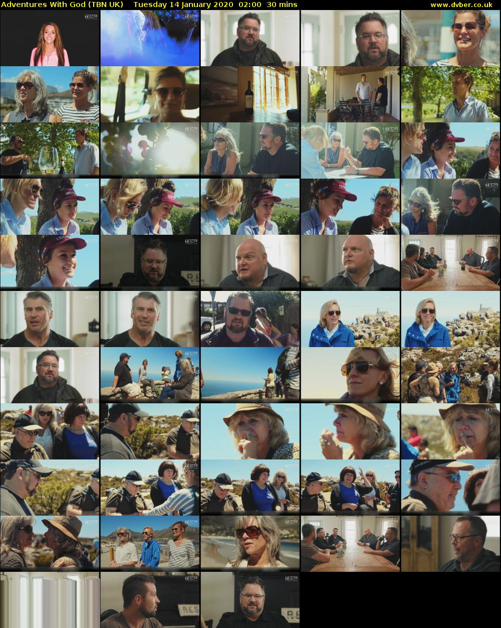 Adventures With God (TBN UK) Tuesday 14 January 2020 02:00 - 02:30
