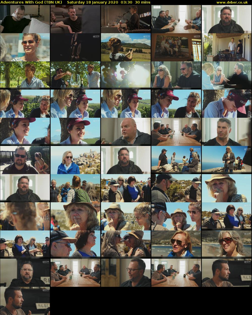 Adventures With God (TBN UK) Saturday 18 January 2020 03:30 - 04:00