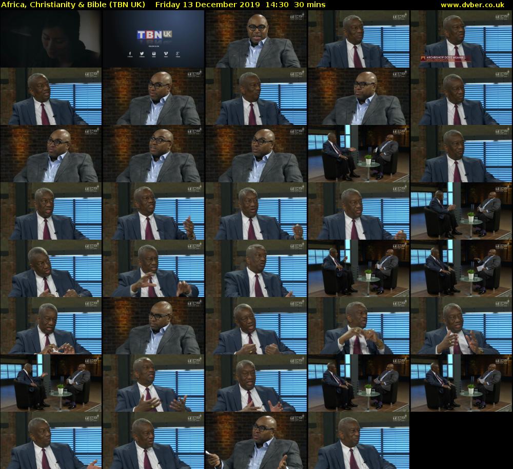 Africa, Christianity & Bible (TBN UK) Friday 13 December 2019 14:30 - 15:00