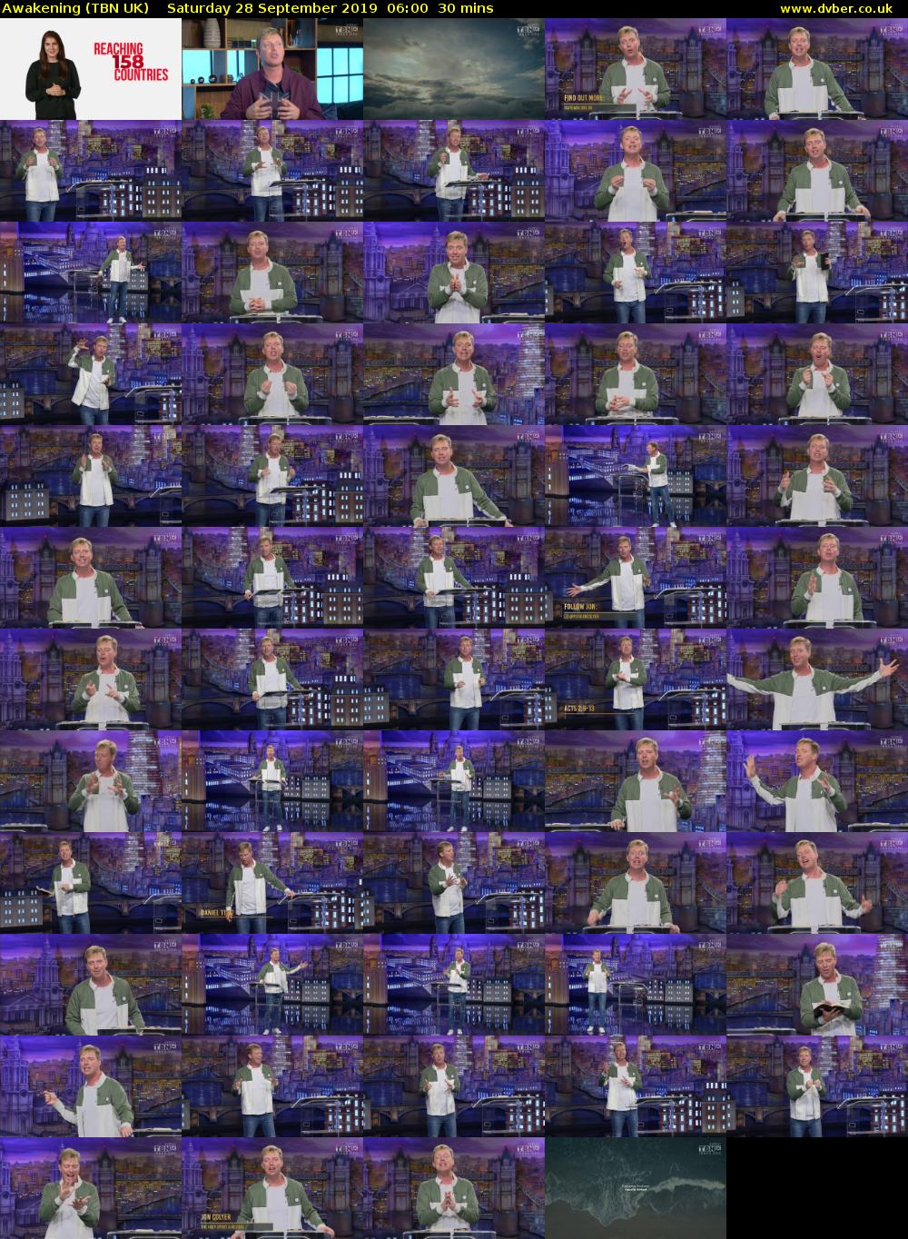 Awakening (TBN UK) Saturday 28 September 2019 06:00 - 06:30