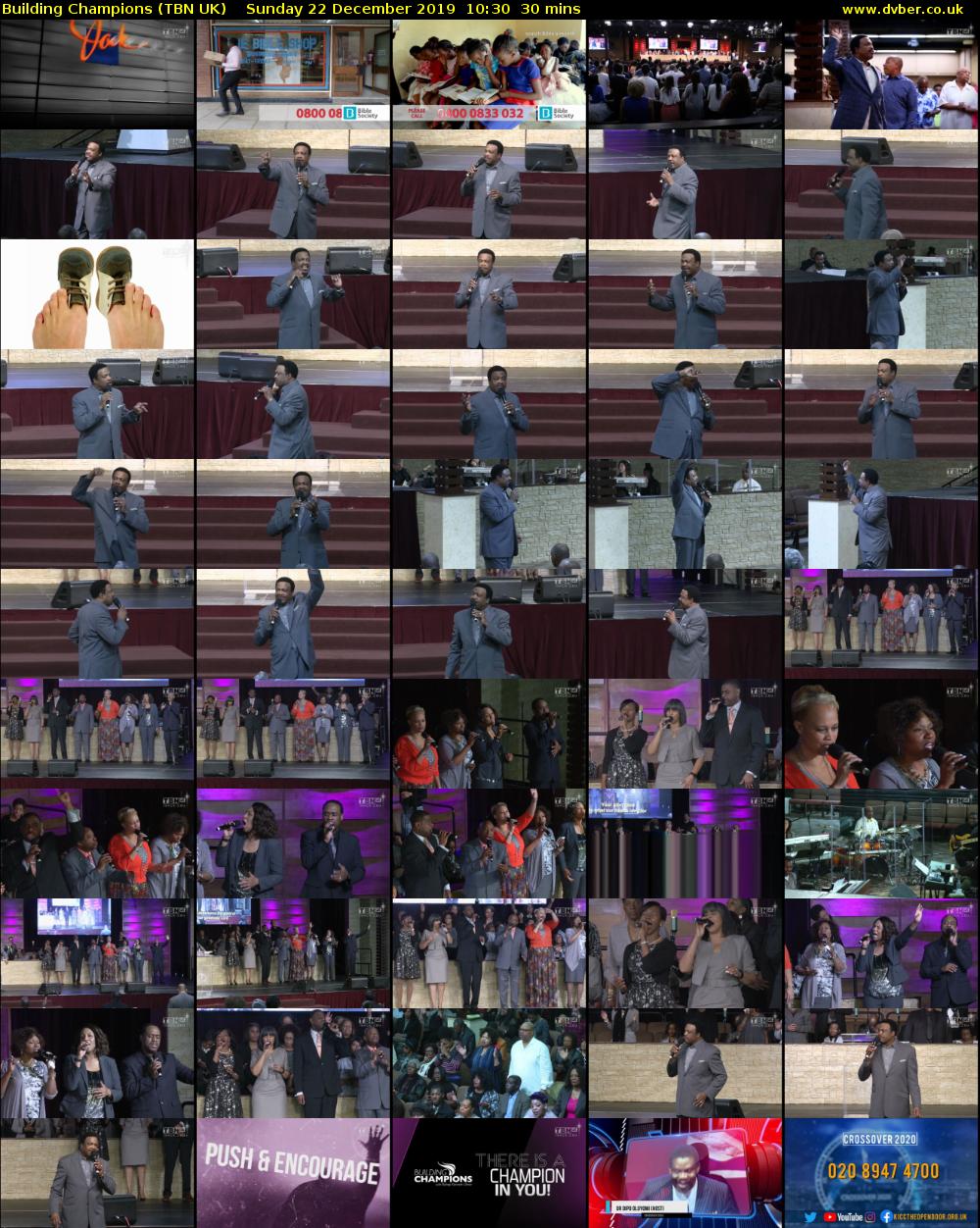 Building Champions (TBN UK) Sunday 22 December 2019 10:30 - 11:00