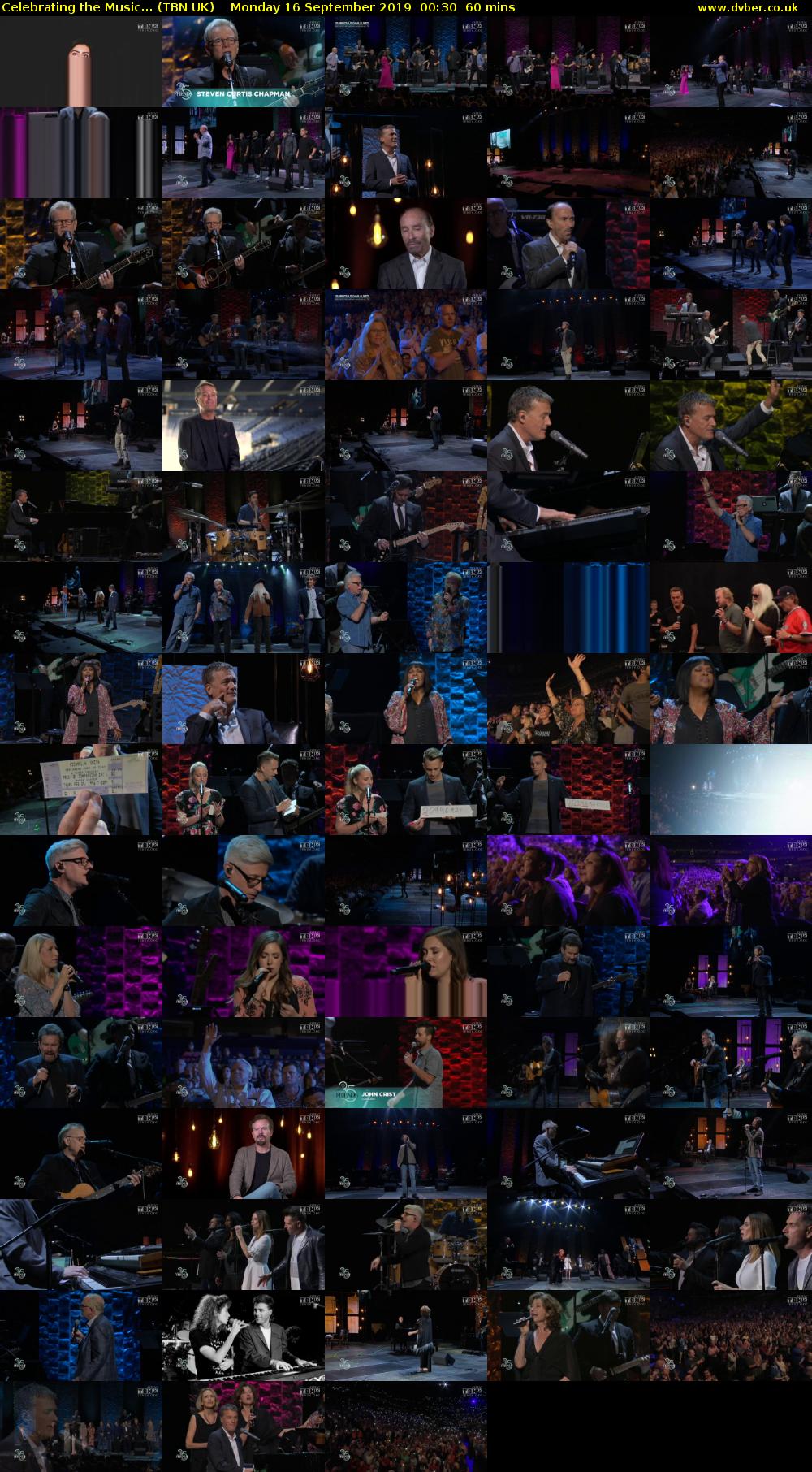 Celebrating the Music... (TBN UK) Monday 16 September 2019 00:30 - 01:30