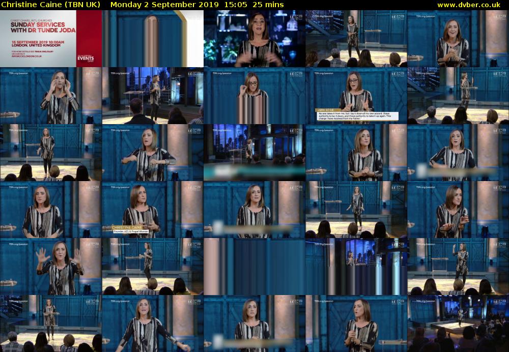 Christine Caine (TBN UK) Monday 2 September 2019 15:05 - 15:30