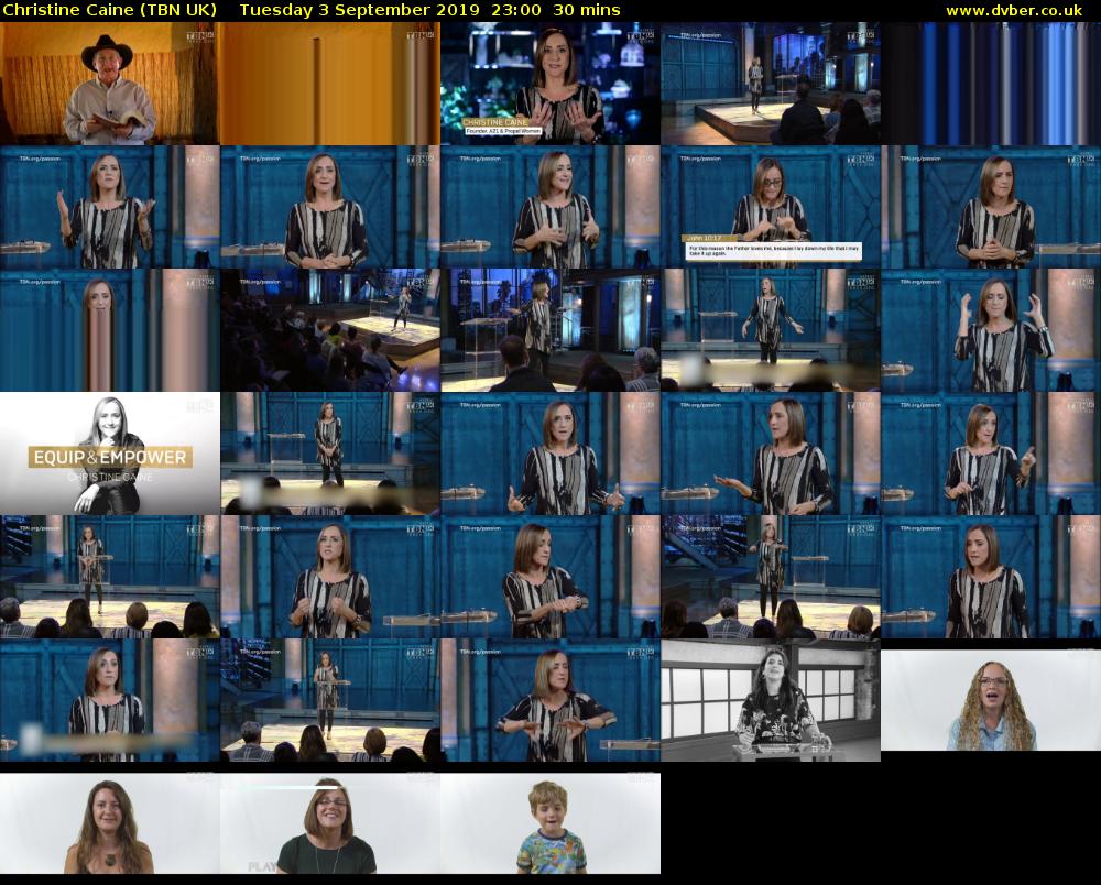 Christine Caine (TBN UK) Tuesday 3 September 2019 23:00 - 23:30