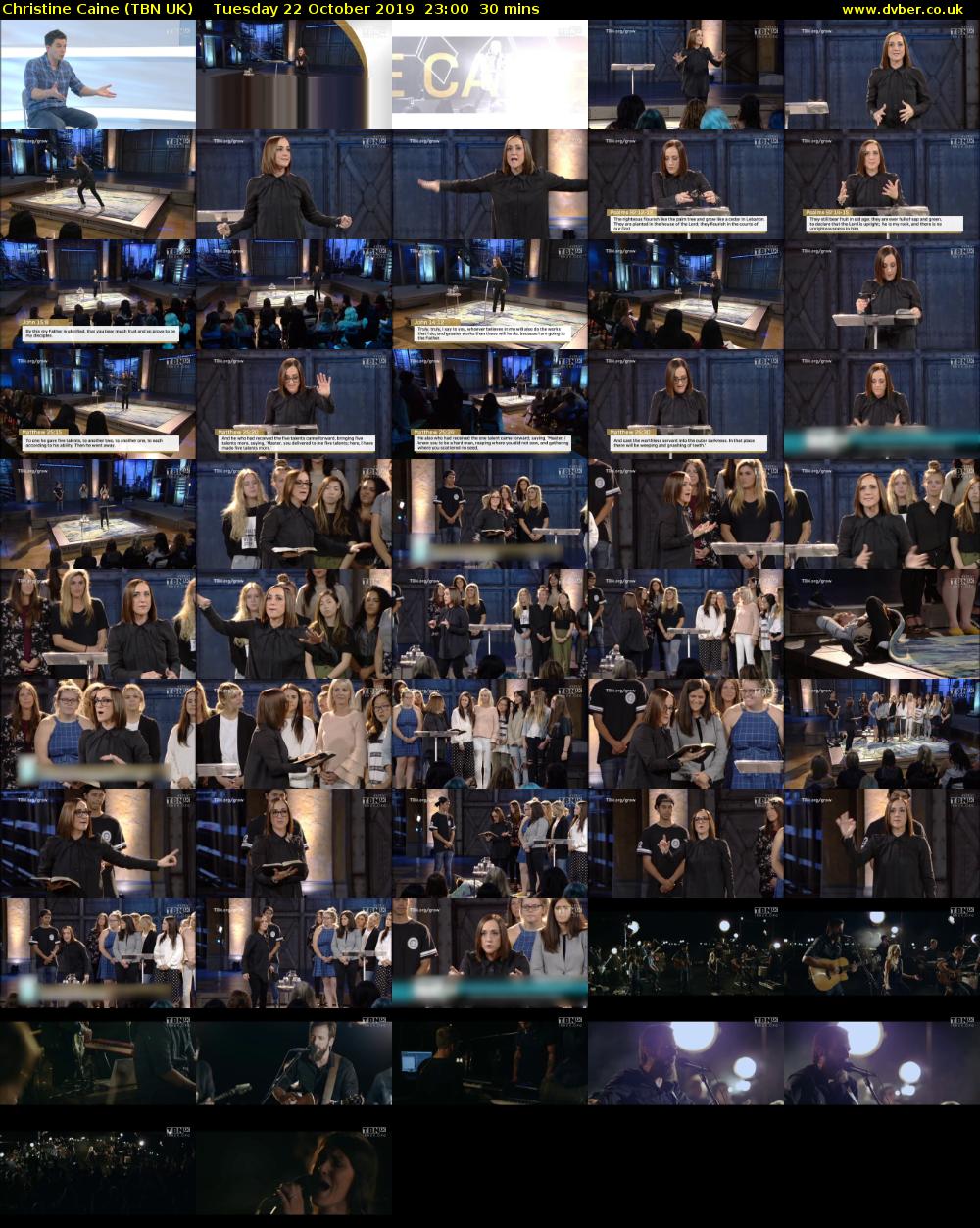 Christine Caine (TBN UK) Tuesday 22 October 2019 23:00 - 23:30