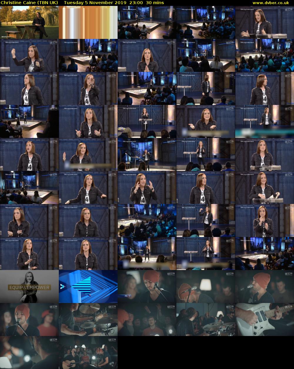 Christine Caine (TBN UK) Tuesday 5 November 2019 23:00 - 23:30