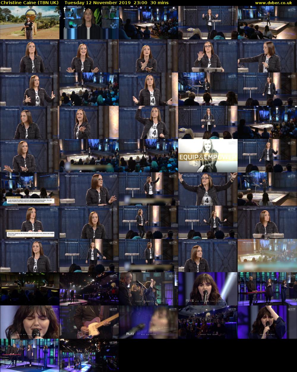 Christine Caine (TBN UK) Tuesday 12 November 2019 23:00 - 23:30