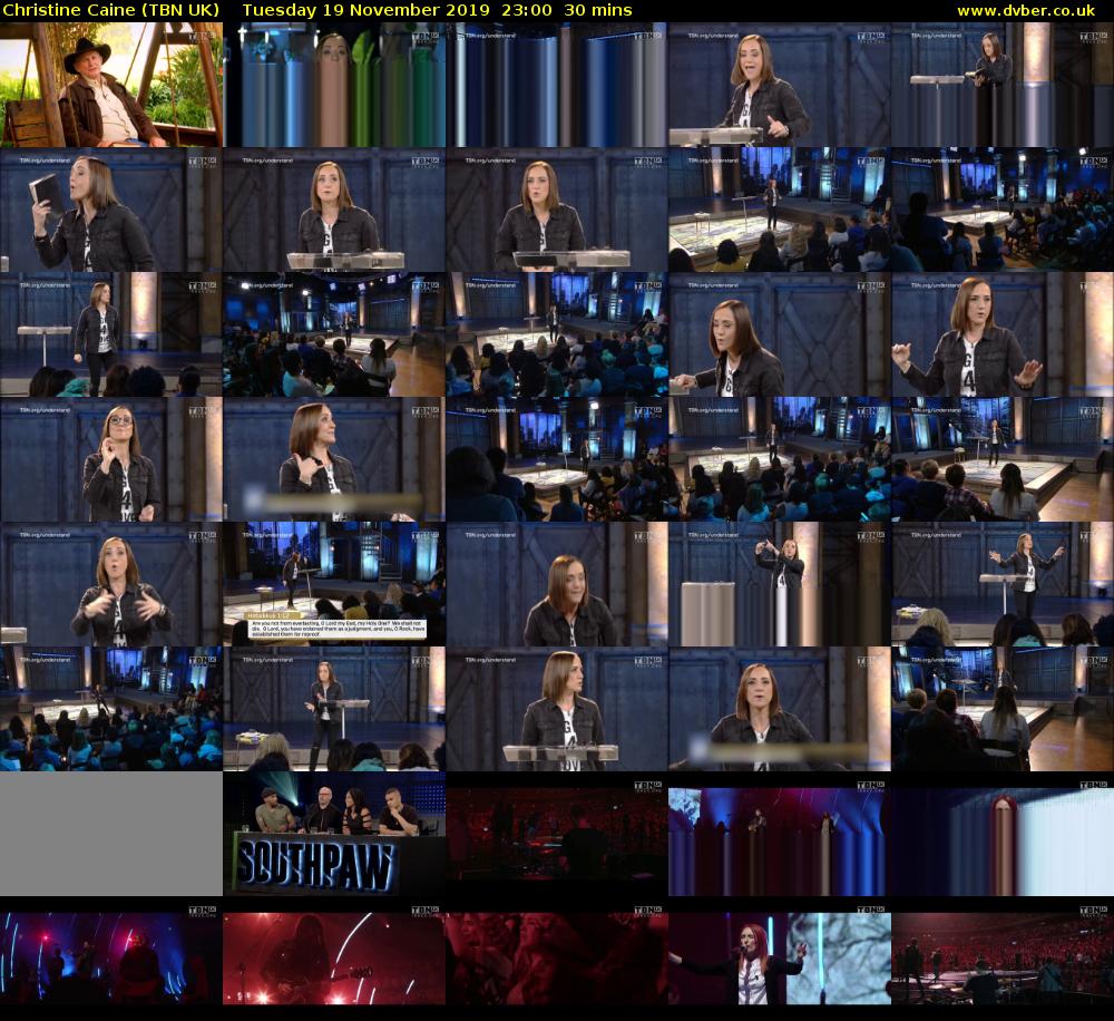 Christine Caine (TBN UK) Tuesday 19 November 2019 23:00 - 23:30