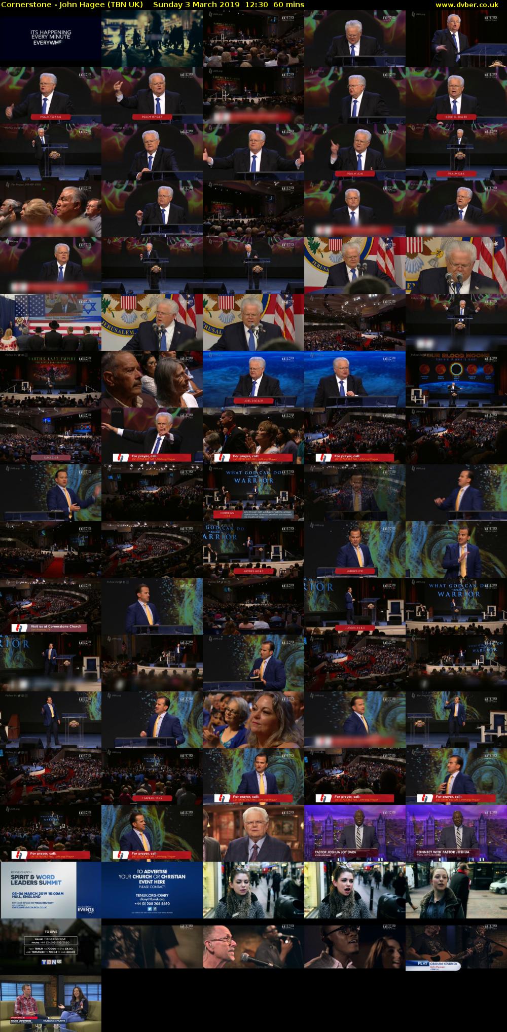 Cornerstone - John Hagee (TBN UK) Sunday 3 March 2019 12:30 - 13:30