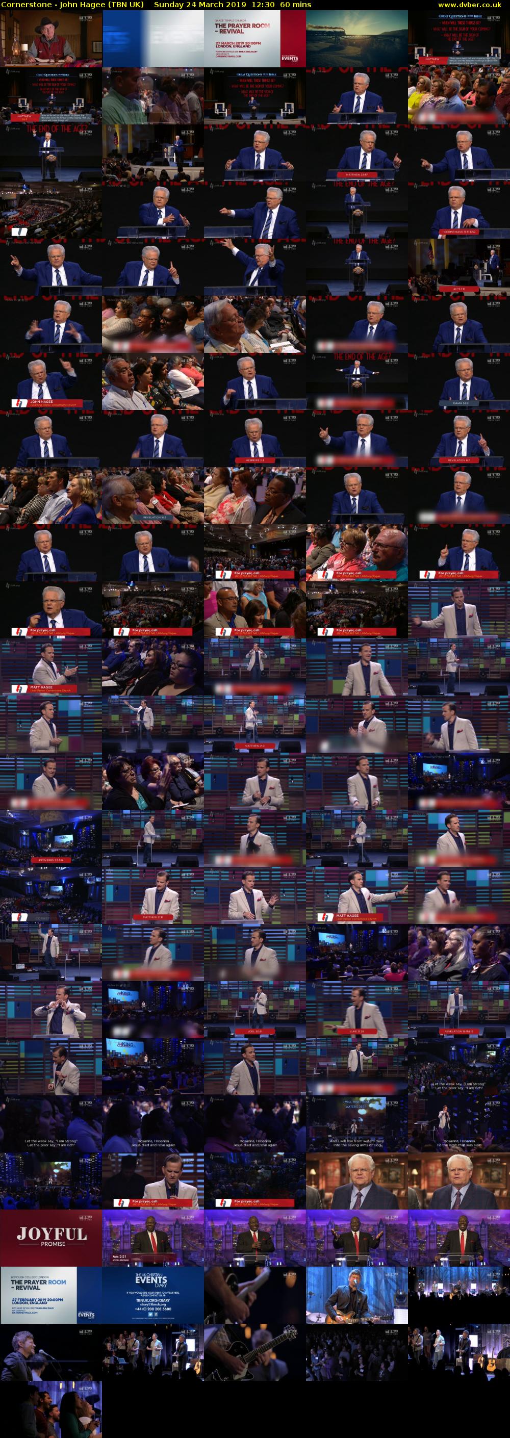 Cornerstone - John Hagee (TBN UK) Sunday 24 March 2019 12:30 - 13:30