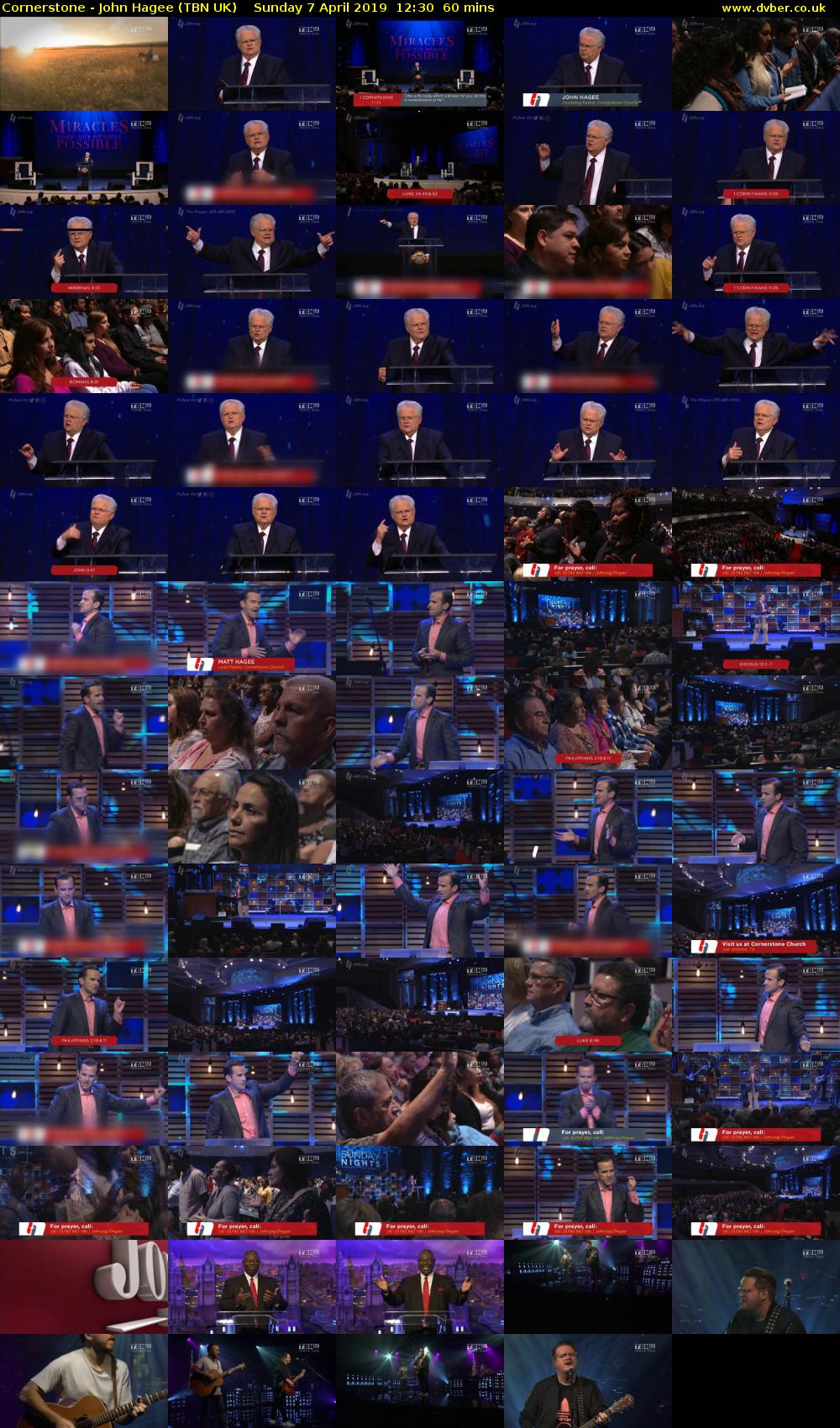 Cornerstone - John Hagee (TBN UK) Sunday 7 April 2019 12:30 - 13:30