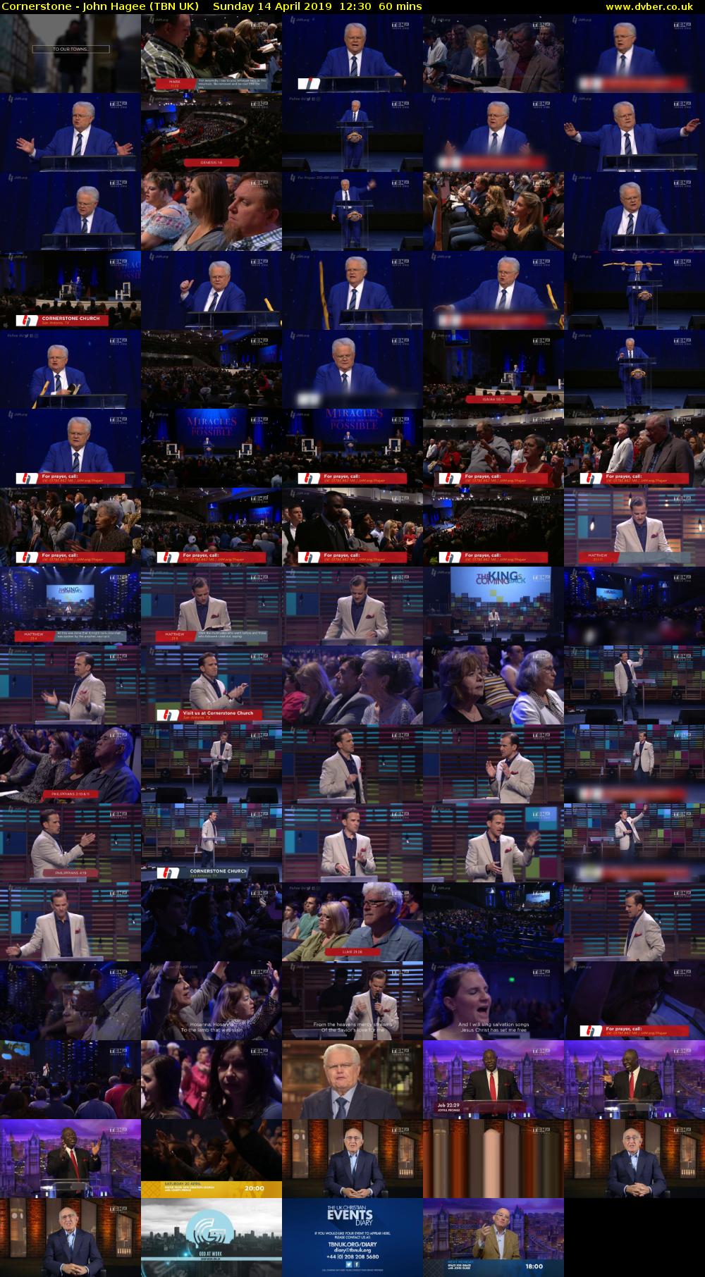 Cornerstone - John Hagee (TBN UK) Sunday 14 April 2019 12:30 - 13:30