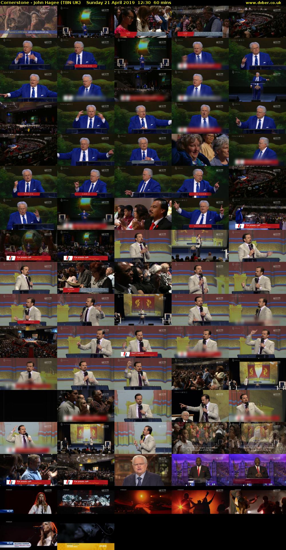 Cornerstone - John Hagee (TBN UK) Sunday 21 April 2019 12:30 - 13:30