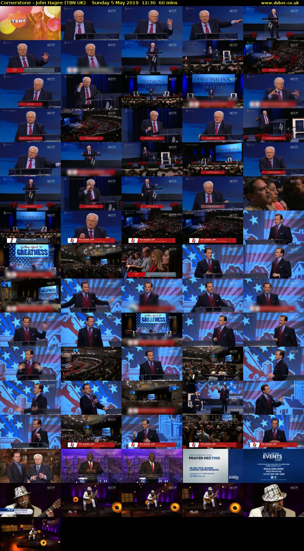 Cornerstone - John Hagee (TBN UK) Sunday 5 May 2019 12:30 - 13:30