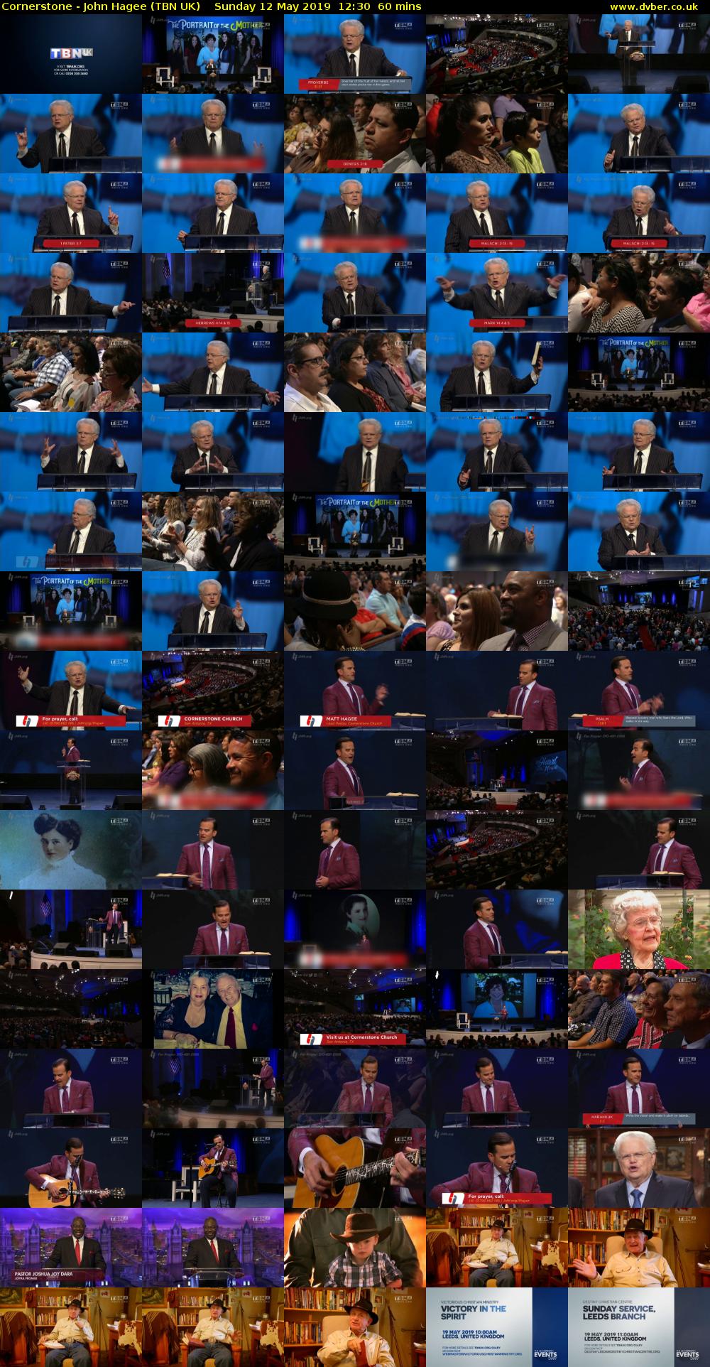 Cornerstone - John Hagee (TBN UK) Sunday 12 May 2019 12:30 - 13:30