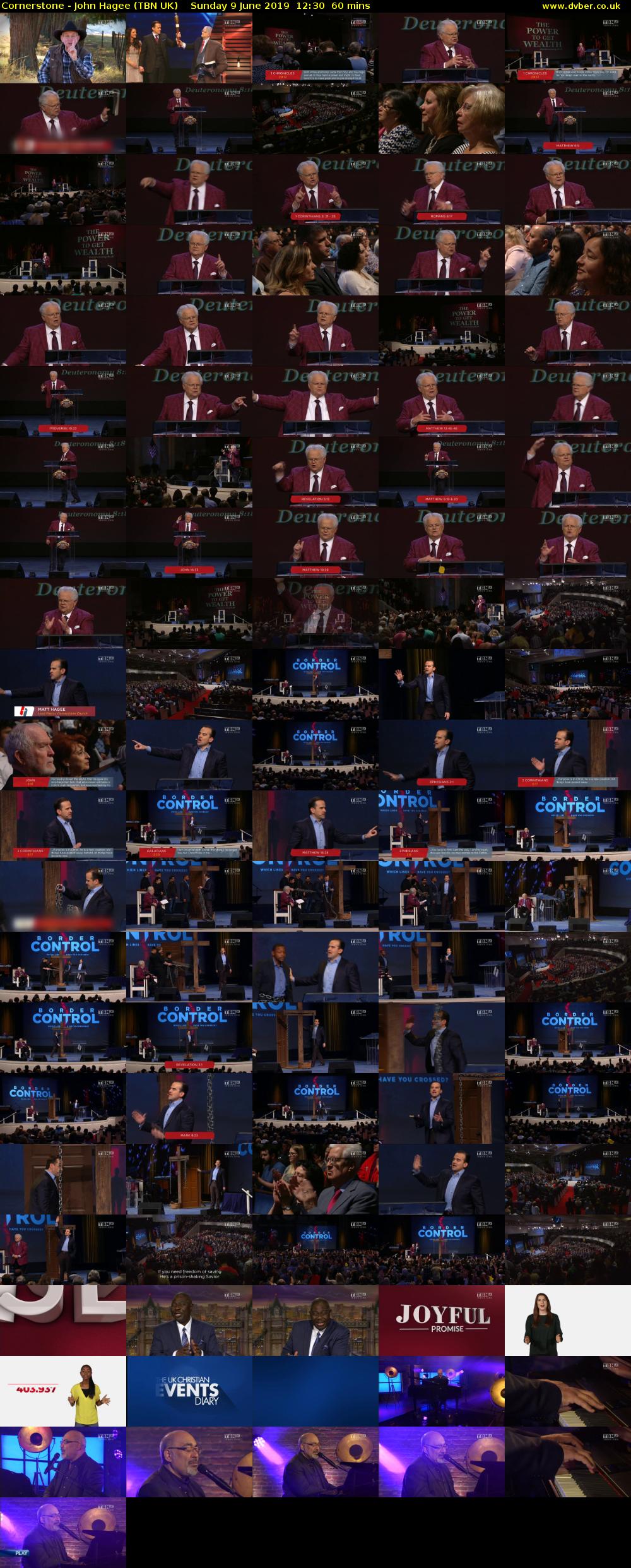 Cornerstone - John Hagee (TBN UK) Sunday 9 June 2019 12:30 - 13:30