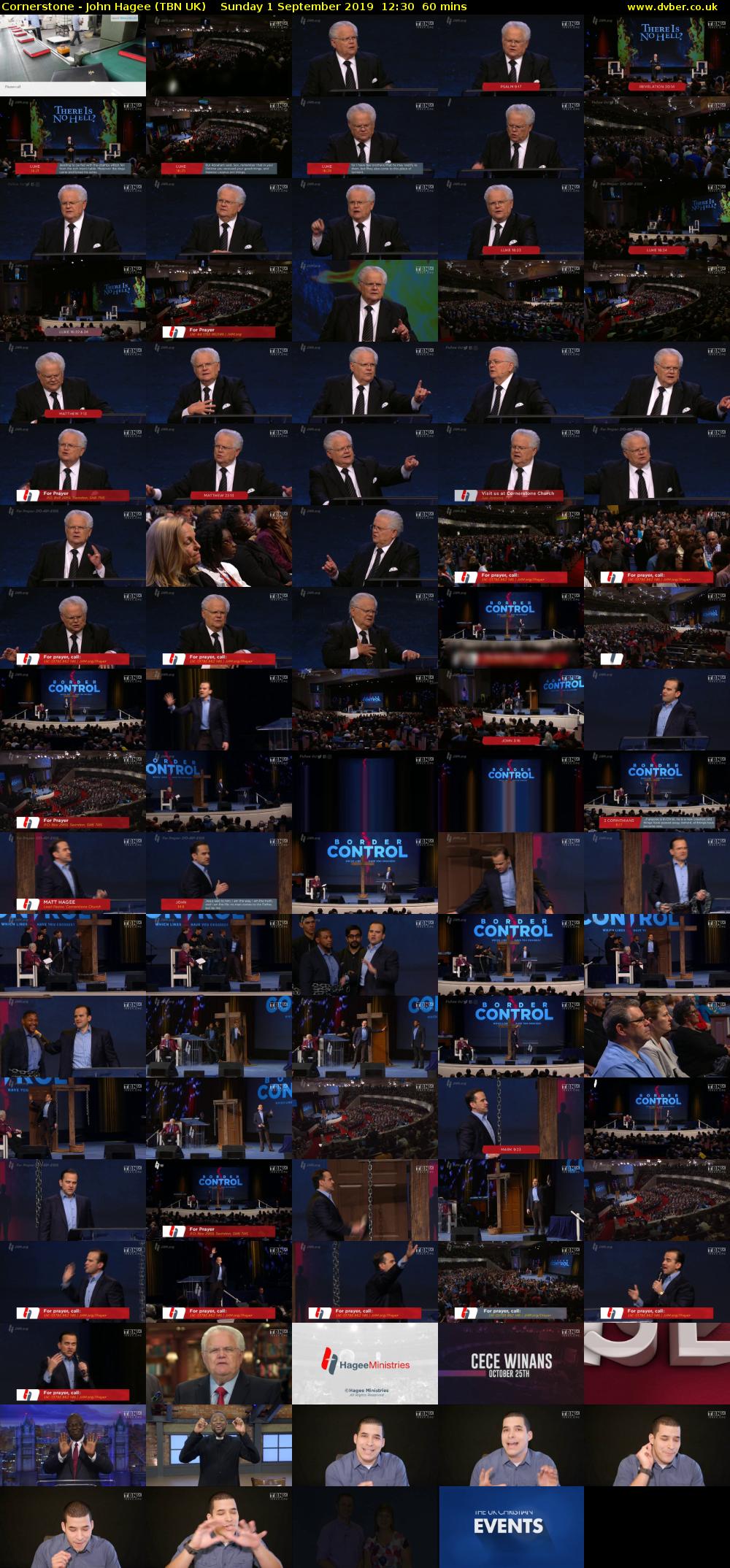 Cornerstone - John Hagee (TBN UK) Sunday 1 September 2019 12:30 - 13:30